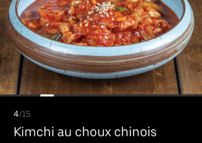 KIMCHI (choux chinois, sauce piment)